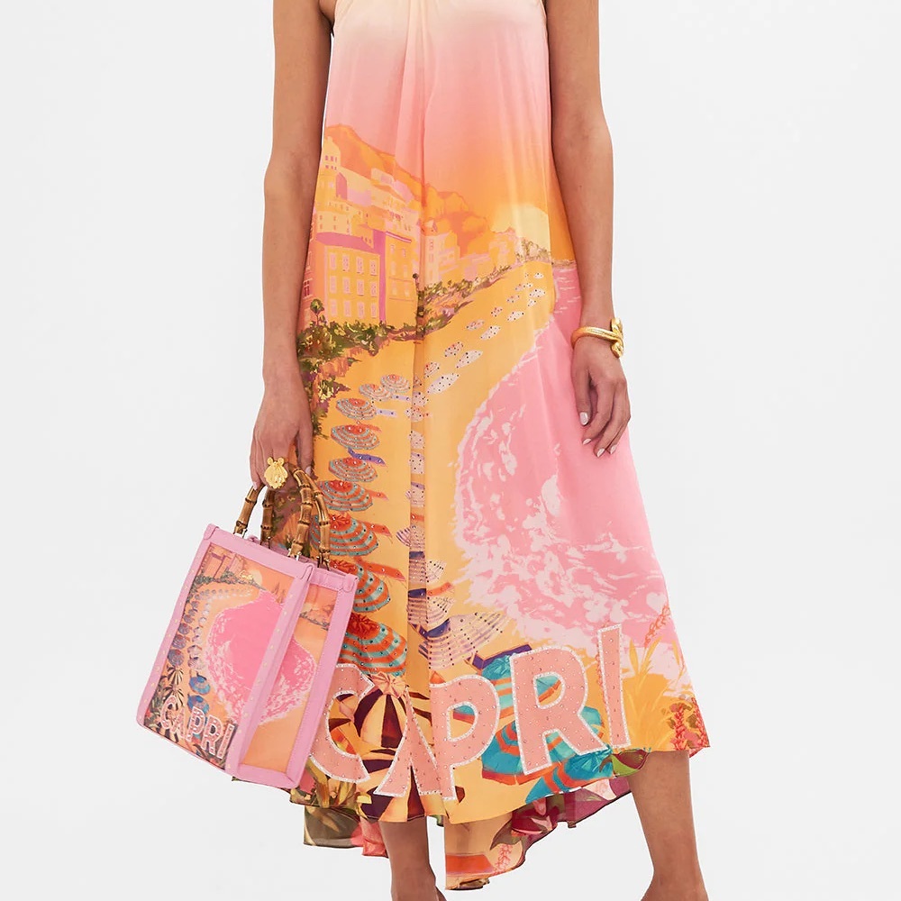 Camilla Carpri Pink Halter Sundress
